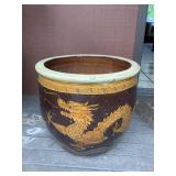 PFG004 Large Chinese Ceramic Dragon Planter Pot