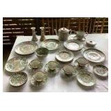 PFG036 Chinese Porcelain Rose Medallion Dish Set