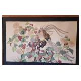 PFG062 - Framed Watercolor Of Exotic Birds