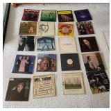 TOI003- Vintage Vinyl Records Heart, Paul Simon, The Rolling Stones, Village People 