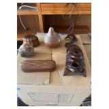 TOI103 - Wooden Gourds, Carvings, And Containers 