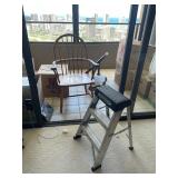 TOI107- Wooden Chair And Step Stool 