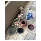 TOI129- Various Ceramic Pots And Glass Pots 