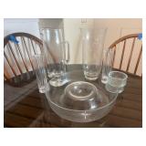 TOI201- Assorted Glass & Crystal Vases & Bowls