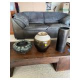 TOI203- R. Rubin Pottery, Deborah Young Covered Jar, Japanese Bronze Vase 