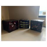 TOI204- (3) Lacquer Bento Boxes