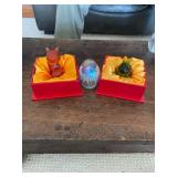 TOI212- Liuli Tiger Crystal Art, Liuli Rabbit Crystal Art, And Crystal Egg