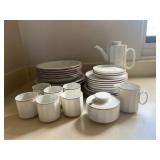 TOI227- Rosenthal Red Rimmed China Set