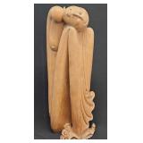 DFT004 - Hand Carved Wooden Sculpture - Woman in Repose