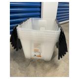 DFT221- 5 12 Gallon Flip Top Tote Boxes 