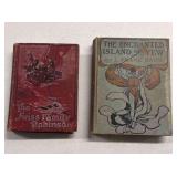DFT223 - Pair of Vintage Hardcover Books - Island of Yew, Swiss Family Robinson