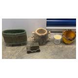 DFT226 Pottery, Candle, And Coin Bank