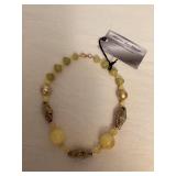 DFT363 Myrna Lee Chang Yellow Power Necklace New