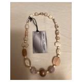 DFT378 Myrna Lee Chang Carved Beaded Necklace New