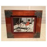 MTT075 Framed Japanese Tile Art