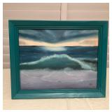 MTT078 Framed Original Seascape Painting 