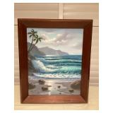 MTT083 Framed Original Seascape Painting 