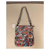 MTT194 Grey Character Nylon Crossbody Bag New