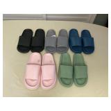 MTT213 Five Pairs Of Slides Shoes Women’s Size 9.5-10 New