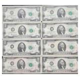 PCT016 - US Two-Dollar Bills (8)