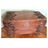 PCT029 - Vintage Carved Wooden Storage Chest 