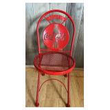 PCT076- Red Vintage 1993 Coca-Cola Foldable Metal Chair