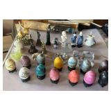 PCT087 - Collection of Polished Stone Eggs, Porcelain Figurines, Capodimonte & More!