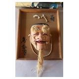 PCT088 - Japanese Traditional Clay Mask on Wooden Frame