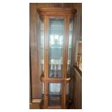 PCT133- Vintage Wooden Curved Glass Shelf Hutch