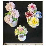 PCT139 - Royal Adderly And Radnor Bone China Floral Bouquets (3)