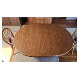 PCT174 - Vintage Rattan Dining Table And Chairs