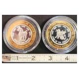 PCT211 - Limited Edition Silver Strike Tokens (2) .999 Fine Silver Each $10 FV