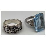 PCT223-Pair Of Sterling Silver Rings