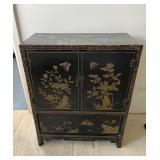 MFL018 Small Asian Black Lacquered Cabinet 