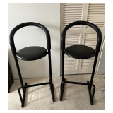 MFL012 Two Black Bar Stool Chairs