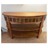 MPS001 Wooden Entry Table With Slate Insets 