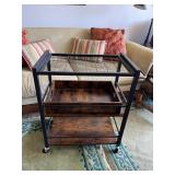 MPS026 Pressed Wood Bar Cart With Tray