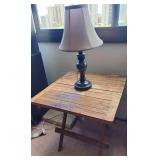 MPS069 - Fold-Away Wooden Utility Table W/Lamp