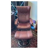 MPS080 Leather Recliner Chair & Ottoman