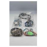 MPS105-5 Sets Of Beaded Necklaces And Matching Earrings