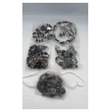 MPS109-5 Sets Of Matching Beaded Necklaces & Earrings 