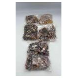 MPS112-5ea Pink Sets Of Matching Necklaces And Earrings 