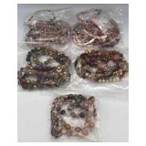 MPS114-5ea Pink Themed Beaded Necklaces