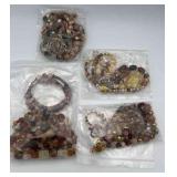 MPS117-4 Beautiful Sets Of Matching Beaded Necklaces And Earrings 