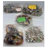 MPS123-5ea Beautiful Sets Of Beaded Necklaces And Earrings 