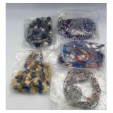 MPS130-Fantastic 5 Matching Necklaces And Earrings 