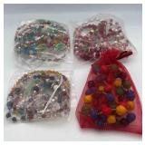 MPS141-4 Wonderful Beaded Necklaces And 2ea Matching Earrings 