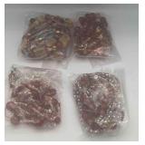 MPS144-4ea Spectacular Beaded Necklaces And Earrings 