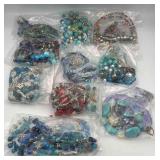 MPS146-10ea Beautiful Beaded Matching Necklaces And Earrings Mystery Lot