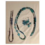 MPS204 Two Natural Stone De-Constructed Necklaces For Crafting Or Repair